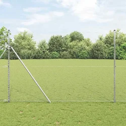 Heksagonalna ograda Srebrno 1,6 x 25 m Pocinčani čelik