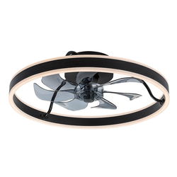 Rabalux Plafonjera sa ventilatorom Fanfy, 40W, 50cm, 3000-6000K, Crni