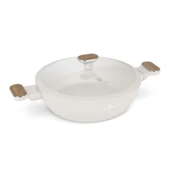 Berlinger Haus Plitka šerpa sa poklopcem Sahara Nordic Collection BH-8318, 28 cm, Krem