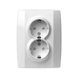 SCHUKO UTIČNICA DUPLA 2P+E 16A 250V~ PW EKONOMIK VQ16PW-U