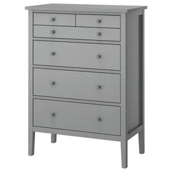 GULLABERG Predalnik s 6 predali, siva, 89x48x122 cm