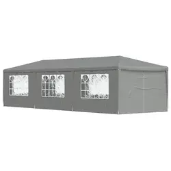 Šator za zabave 900 x 300 x 255 cm Svjetlosiva PE i čelik