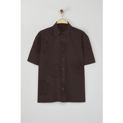 Trendyol Limited Edition Brown Regular Fit Embroidered Shirt