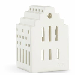 Bela keramična svetilka Kähler Design Dolga cerkev, višina 10 cm