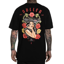 Hardcore majica moška - HEY RUCA ROSES - SULLEN - SCM6432_BK