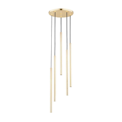 Luster na sajli COLLET, 5x G9/40W/230V, prečnik 30 cm, zlatni
