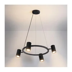Brilagi - Luster na sajli SELE 4xGU10/30W/230V crne boje