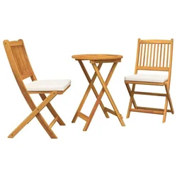 Vidaxl Vrtnik Bistro Set 3 szt. Rjava Masiven les akacije