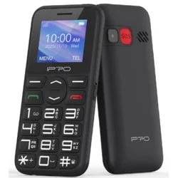 IPRO senior F183 32MB, DualSIM, 3,5mm, lampa, MP3, MP4, kamera, crni mobilni telefon