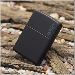 ZIPPO upaljač BLACK MATTE ZIPPO LOGO