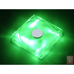 SilverStone FN121-P-L-GL, FN Series Fan 12cm, 25,15dBA, 9 blades, fixed speed, green light [24]