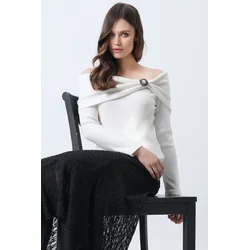 Trend Alacati Stili Ženska bluza Alc-X14721, Krem