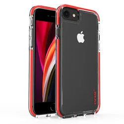 Escase Maska za mobilni telefon IPhone SE2/7/8, Crveno-providna