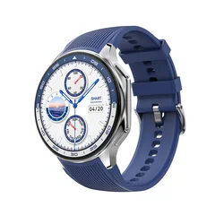 DTNO.1 Smart sat DT Watch X, Plavi (plava silikonska i crna kožna narukvica)