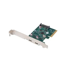Lanberg Omrežna kartica PCI Express X1 -> 2x USB-C 3.2 Gen 2x1, nizki profil