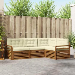 Set vanjskih sofa 4 kom. Prirodna i krem