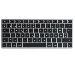 Satechi Satechi, Kompaktna tanka španska Bluetooth osvetljena tipkovnica X1 brez numerične tipkovnice, Siva, (5000284029)