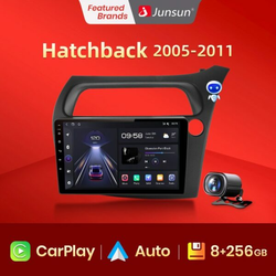 Junsun V1pro AI Voice Android Auto Radio For Honda Civic Hatchback 2005-2011 Wireless Carplay 4G Car Multimedia GPS autoradio