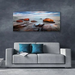 tulup.si Slika na platnu Stones morje landscape 140x70 cm