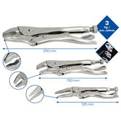 SET GRIP KLIJEŠTA 3-DIJELNI BRILLIANT TOOLS BT065003