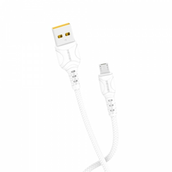 DENMEN D08V Micro USB data kabl 3,6A 1m bela