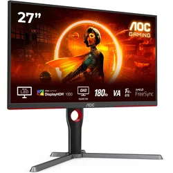 AOC Monitor Gaming Q27G3XMN Mini LED 27” VA, 16:9, 2560x1440, 180Hz, 1ms, 1000 cd/m2, 4000:1, Audio,2x HDMI, DP, Full Ergonomic, 3-sided frameless, Ad