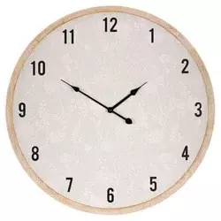 Autronic Stenska ura Wall clock - diameter 58 cm, MDF, delicate floral pattern (HA1732)