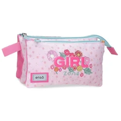 Enso girl zone prazna pernica sa 3 pregrade - pink ( 99.343.21 )