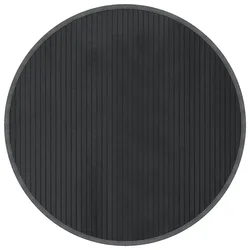 Vidaxl Preproga okrogla siva 80 cm bambus