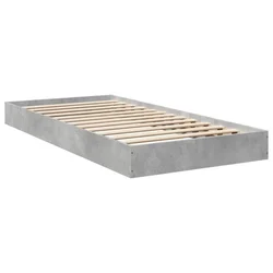 Vidaxl Posteljni okvir betonsko siv 75x190 cm inženirski les