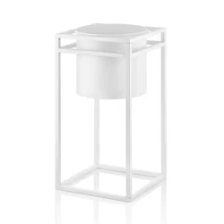 Aberto Design SKS0029 Saksija sa postoljem, Bela