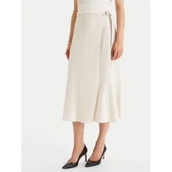 BOSS Trapezno krilo Vuleran 1 50557420 Écru Regular Fit