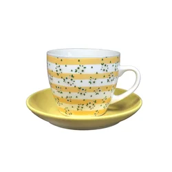 PORCELAN SET ZA KAFU 220ml 6/1 (PRUGE/ŽUTA) RXG-N6001A