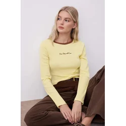 Trendyol Milla Ženska majica TWOAW26TS00019, Žuta