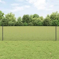 Zatvorena žičana ograda s postovima 100 x 0,6 m Siva Mreža