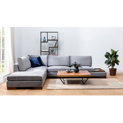 Atelier del Sofa Ugaona garnitura Tulip 97x80x193cm Tamnosiva
