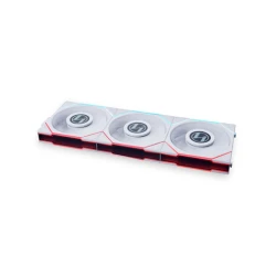 LIAN LI Ventilator za ohišje UNI FAN TL LCD 120, ARGB, PWM, 120mm, 3 Pack + Controller, bel