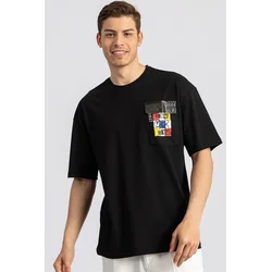 TUDORS Muška majica Oversize - Relaxed Fit crna