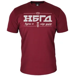 011Shop Muška majica kratkih rukava NBGD - Kurči se negde drugde, Bordo