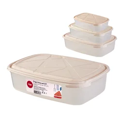 Plastična posuda Frigo Linea set 3/1, Krem