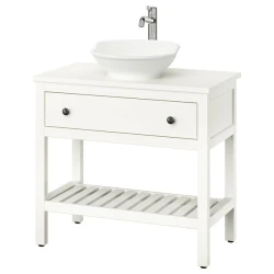 HEMNES / VÄSTERSJÖN Otv.post umiv s fiokom/umiv/slav, bela, 82x48x90 cm