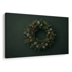 Slika zimski venec iz iglic - 30x20