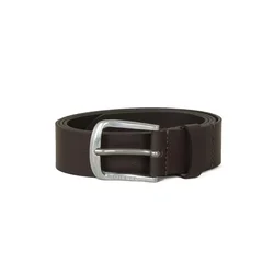 DIESEL Pas LOGO B-BASIC LEATHER BELT temno rjava