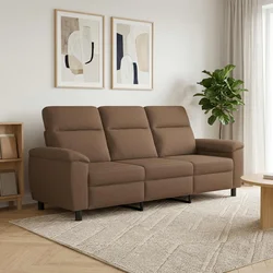 Vidaxl Kavč Rjava 214 x 90 x 95 cm Blago