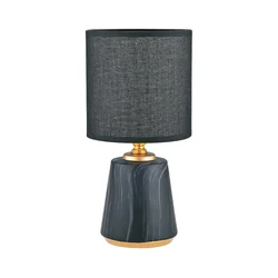 Zuma Line HS8605-BL - Stona lampa 1xE14/40W/230V, crna/zlatna, mramorni dekor