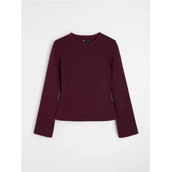 Sinsay - Kratka crewneck dukserica - maroon