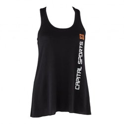 Capital Sports Športna ženska majica brez rokavov, Črna, Velikost M (STS3-CSTF3)