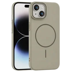 Rigid Silicone MagSafe maska za iPhone 13 – bež