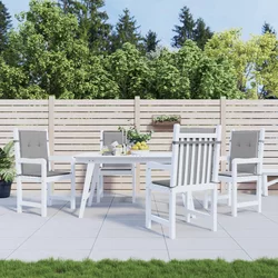 Den Blazine za vrtne stole 4 kosi sive 100x50x3 cm