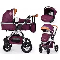 Kolica za bebe Luxor 2 u 1 Ljubičasta, set sa autosedištem